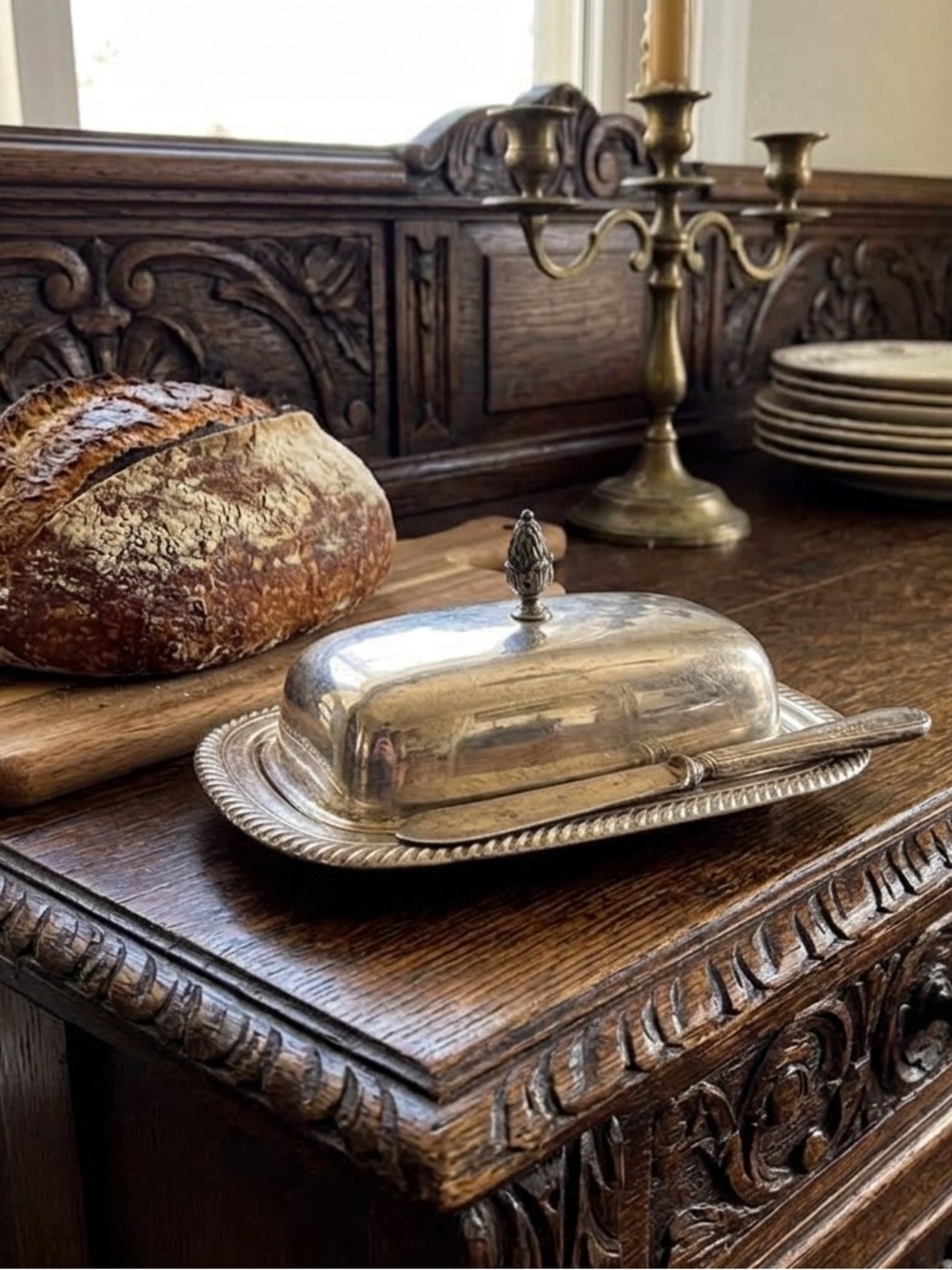 Vintage 1950s Wm Rogers Silver Plate Butter Dish With Cover
